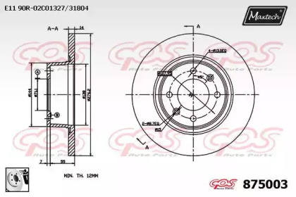 Тормозной диск (MAXTECH: 875003.0080)