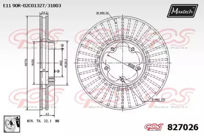 Тормозной диск (MAXTECH: 827026.0080)