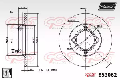 Тормозной диск (MAXTECH: 853062.0080)