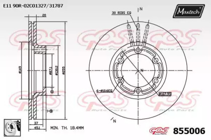 Тормозной диск (MAXTECH: 855006.0080)