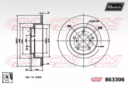 Тормозной диск (MAXTECH: 863306.0080)