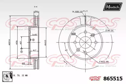 Тормозной диск (MAXTECH: 865515.0080)