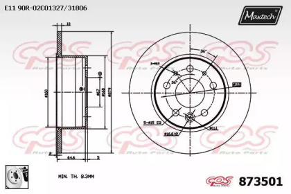 Тормозной диск (MAXTECH: 873501.0080)