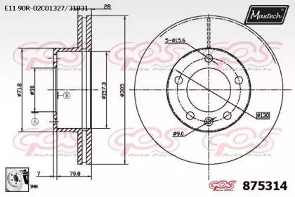 Тормозной диск (MAXTECH: 875314.0080)