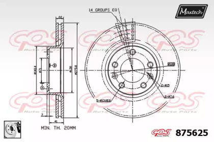 Тормозной диск (MAXTECH: 875625.0080)