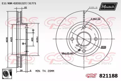 Тормозной диск (MAXTECH: 821188.0060)