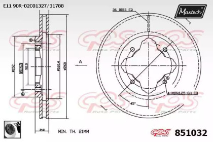 Тормозной диск (MAXTECH: 851032.0060)