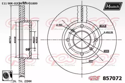 Тормозной диск (MAXTECH: 857072.0060)