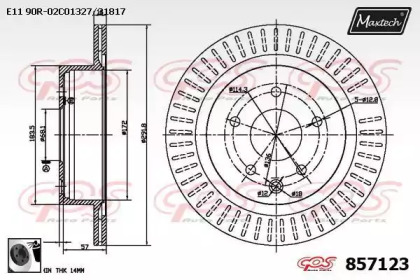 Тормозной диск (MAXTECH: 857123.0060)