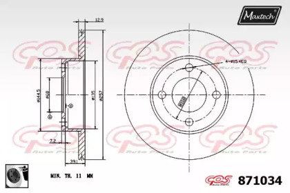 Тормозной диск (MAXTECH: 871034.0060)