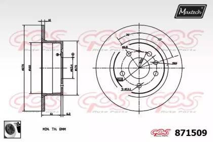 Тормозной диск (MAXTECH: 871509.0060)