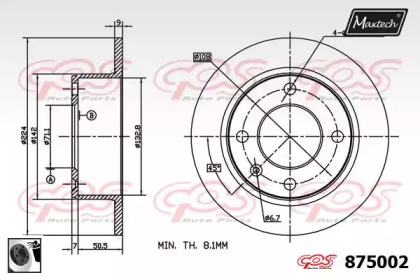 Тормозной диск (MAXTECH: 875002.0060)