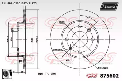 Тормозной диск (MAXTECH: 875602.0060)