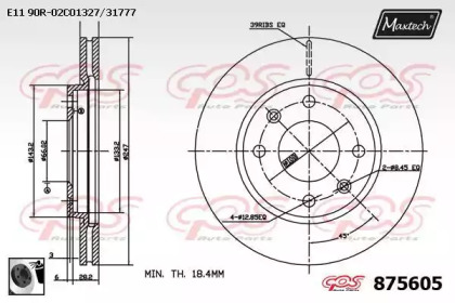 Тормозной диск (MAXTECH: 875605.0060)