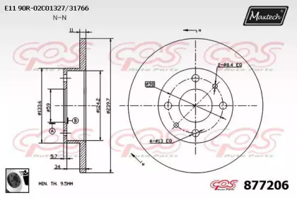 Тормозной диск (MAXTECH: 877206.0060)