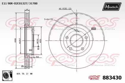 Тормозной диск (MAXTECH: 883430.0060)