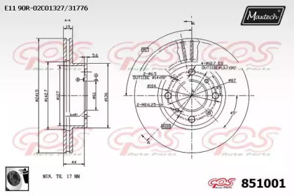 Тормозной диск (MAXTECH: 851001.0060)