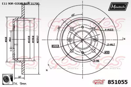 Тормозной диск (MAXTECH: 851055.0060)