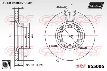 Тормозной диск (MAXTECH: 855006.0060)