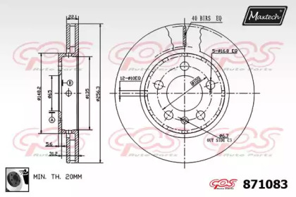 Тормозной диск (MAXTECH: 871083.0060)