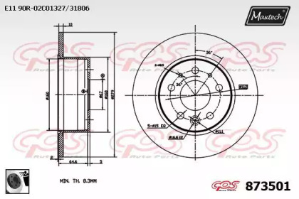 Тормозной диск (MAXTECH: 873501.0060)