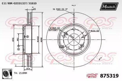 Тормозной диск (MAXTECH: 875319.0060)