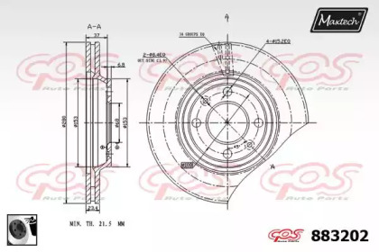 Тормозной диск (MAXTECH: 883202.0060)