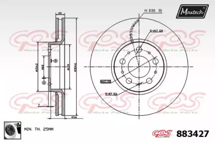 Тормозной диск (MAXTECH: 883427.0060)