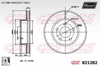 Тормозной диск (MAXTECH: 821282.0080)