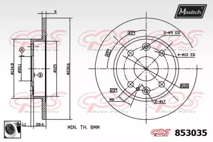 Тормозной диск (MAXTECH: 853035.0060)