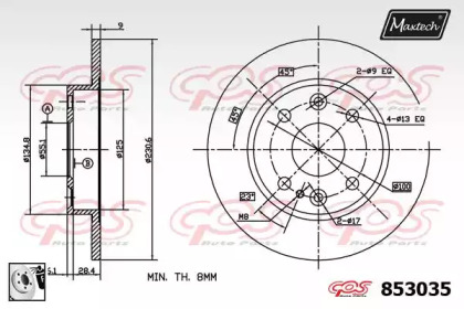 Тормозной диск (MAXTECH: 853035.0080)