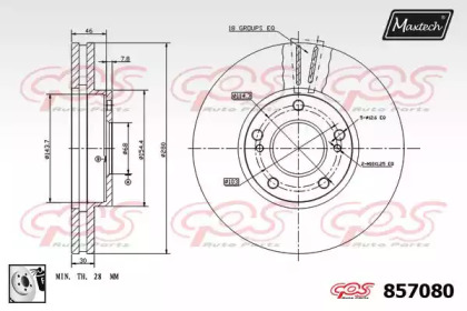 Тормозной диск (MAXTECH: 857080.0080)