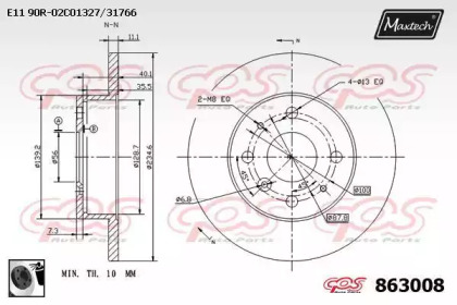 Тормозной диск (MAXTECH: 863008.0060)