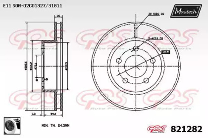 Тормозной диск (MAXTECH: 821282.0060)