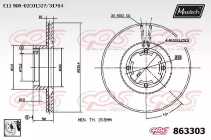 Тормозной диск (MAXTECH: 863303.0080)