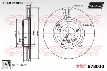 Тормозной диск (MAXTECH: 873030.0080)