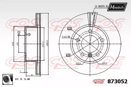 Тормозной диск (MAXTECH: 873052.0060)