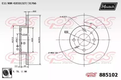 Тормозной диск (MAXTECH: 885102.0060)