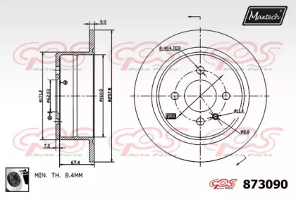 Тормозной диск (MAXTECH: 873090.0060)