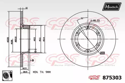 Тормозной диск (MAXTECH: 875303.0060)