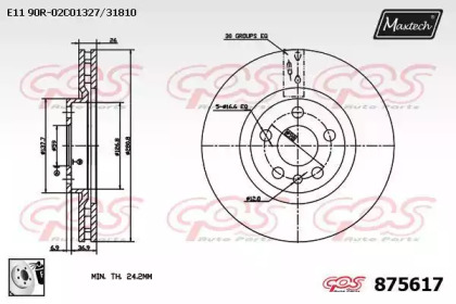 Тормозной диск (MAXTECH: 875617.0080)