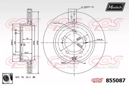 Тормозной диск (MAXTECH: 855087.0060)