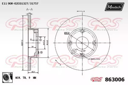 Тормозной диск (MAXTECH: 863006.0060)