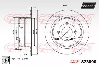 Тормозной диск (MAXTECH: 873090.0080)