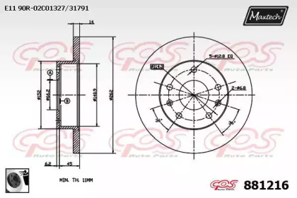 Тормозной диск (MAXTECH: 881216.0060)