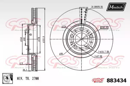 Тормозной диск (MAXTECH: 883434.0080)