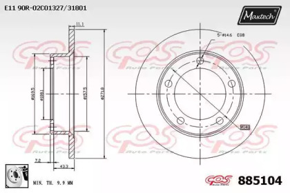 Тормозной диск (MAXTECH: 885104.0080)