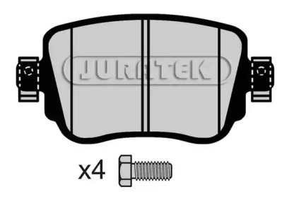 Комплект тормозных колодок (JURATEK: JCP4485)