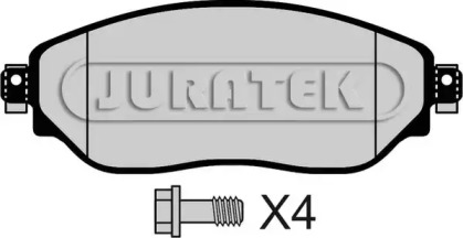 Комплект тормозных колодок (JURATEK: JCP8106)