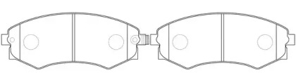 Комплект тормозных колодок (FIT: FP0887)